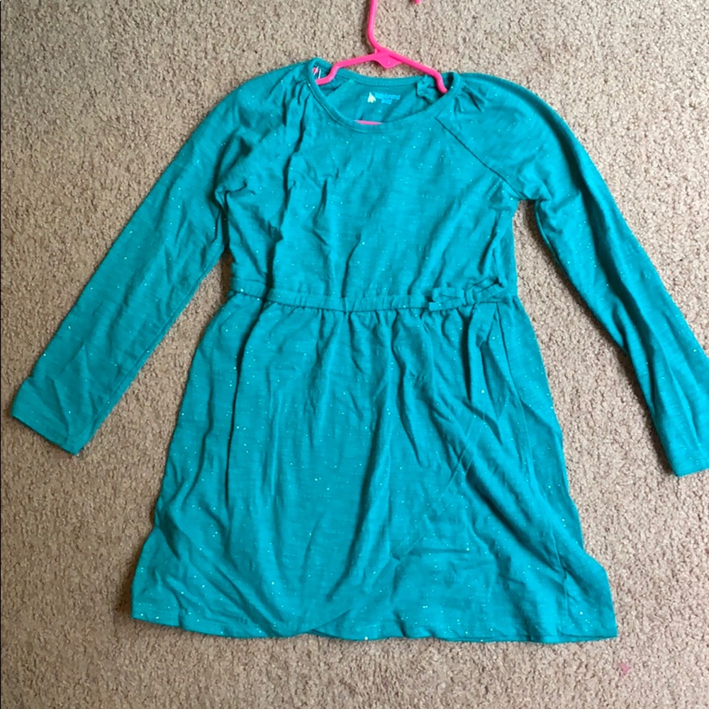 Sparkly Turquoise Long-sleeve Dress
